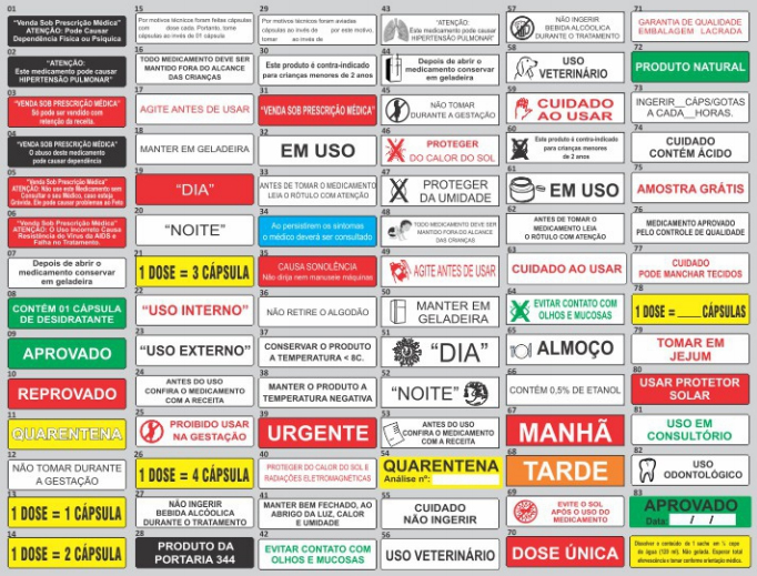 Etiquetas para Identificação de Produtos